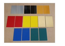 2 x Door Finger Push Plate Self-Adhesive PVC or Aluminium