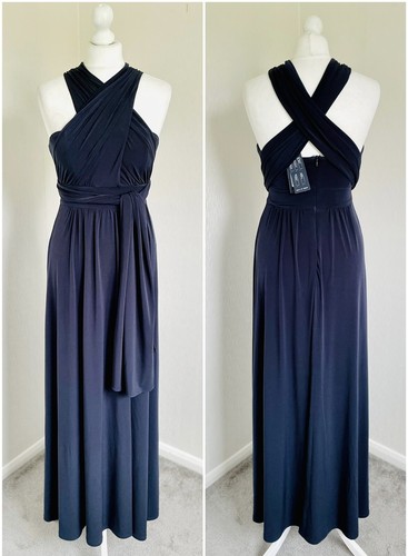 Navy multi way maxi dress - navy,