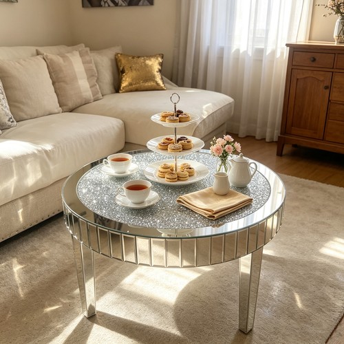 Glam round mirrored - glam,