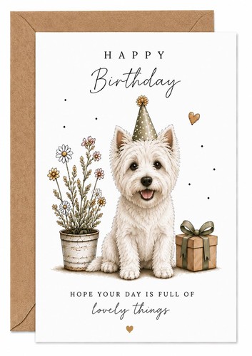 Westie birthday card west - birthday,