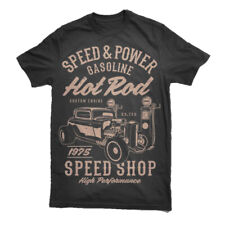 Hot Rod Shirt T Classic Car Custom Rat Shop Muscle V8 Thunder Mens Gas S-3XL 