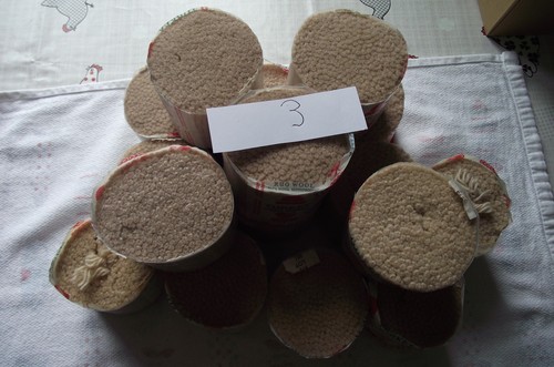 Latch hook rug making - rug, wool