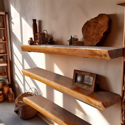 Rustic teak natural edge - natural,