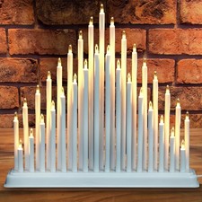 Christmas Candle Bridge 33 Warm White LED Mains Operated Xmas Festive Lights