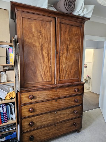 Solid mahogany antique linen - solid,