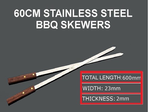 Large barbecue skewers - large, flat
