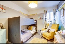 Grey fabric 3ft Bunk Bed in great condition