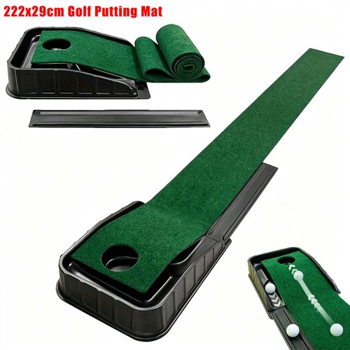 Golf putting mat with auto - mat,