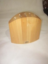 wooden knife holder  block old