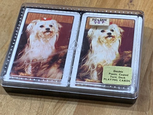Vtg dog playing card - playing,