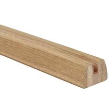 Oak Glass Grooved Base Rail