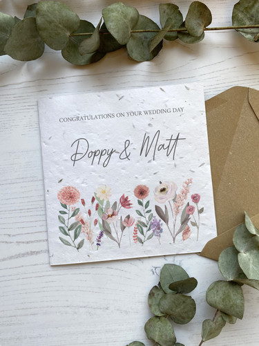 Personalised happy wedding day - personalised,