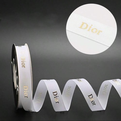 Dior white gold ribbon 5cm - white, 2.5cm