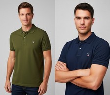 Mens Gant Short Sleeve Crew Neck premium polo shirt