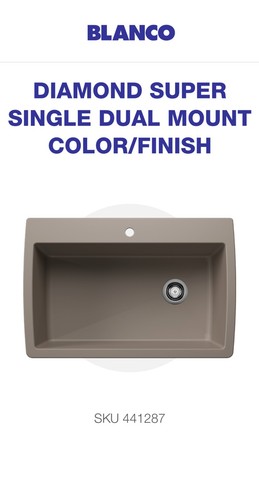 Blanco silgranite sink model - blanco,