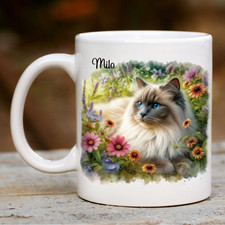 Personalised Ragdoll Cat Mug, Pet, Cat Lover, Gift Present