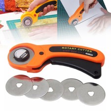 Rotary Cutter + 45mm/28mm Blades Quilters Quilting Sewing Fabric Cutting Tool BU
