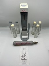 Soda Stream Classic 1980s with gas bottle, 6 glass bottles and manual