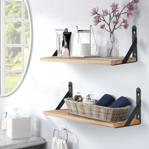 2pcs wooden floating shelves - 2pcs,