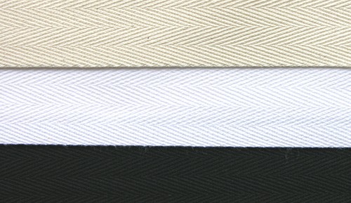 Cotton herringbone apron tape - herringbone,