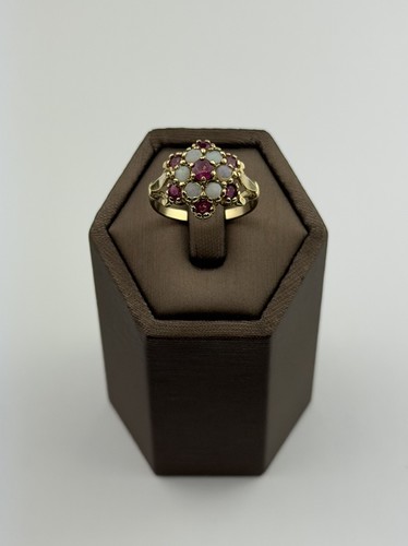 Ruby and opal 9ct gold - ruby,