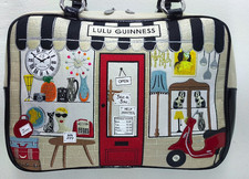 Lulu Guinness store front bric-a-brac antique shop tote bag handbag & dustbag