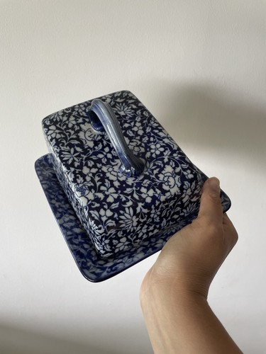 Vintage burleigh blue calico - vintage,