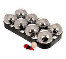 Boules Set 8 Metal Balls & 1 x Jack & Case, Camping Games, Outdoor Garden Game