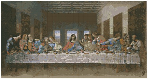 The last supper cross stitch - cross,