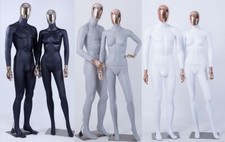 Abstract Female Mannequin Man Tailor's Dummy Electroplating Head Hands 