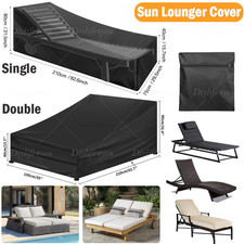 Waterproof Sunbed/Sun Lounger Outdoor Garden Furniture Cover Patio Rattan Bed