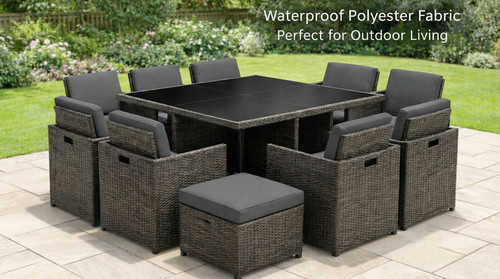 12pc rattan garden furniture - garden,