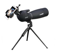 Svbony SV28 BLACK - Spotting Scope + Tripod & Phone Adapter 25-75X70