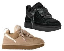 2025 UGG Lowmel Black Suede Sheepskin Women's Lowmel Trainer Chestnut, Sand