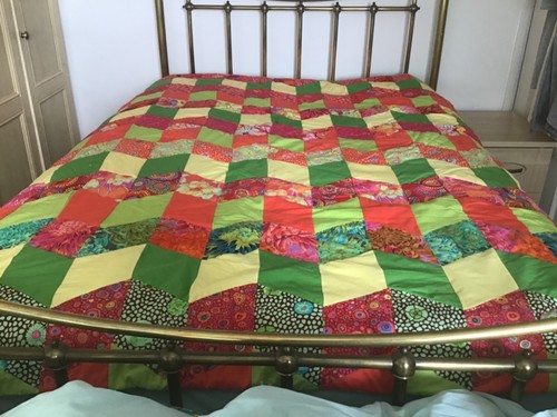 Handstitched patchwork quilt - handstitched,