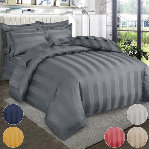 Egyptian stripe duvet quilt - egyptian,