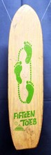 Vintage 1960's Era / Nash MFG. / "Fifteen Toes" #1 / (Green) Wooden Skateboard!