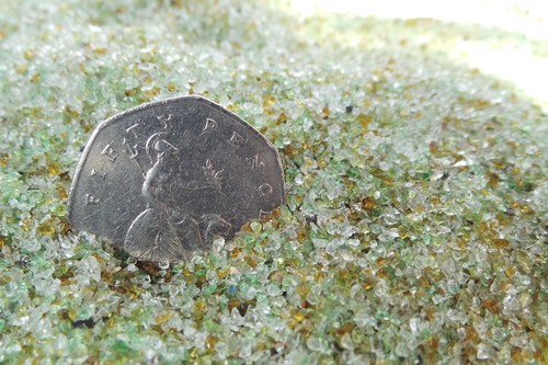 Fine medium glass grit - fine/,