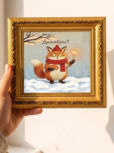 Fox with pizza and - pizza, in