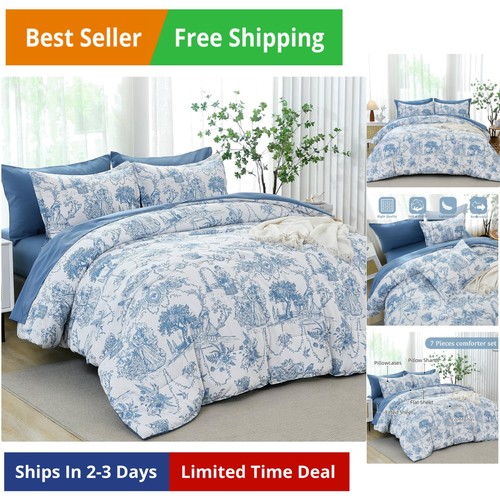 Blue comforter set queen - blue,