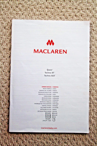 Maclaren buggy owners - owners, manual