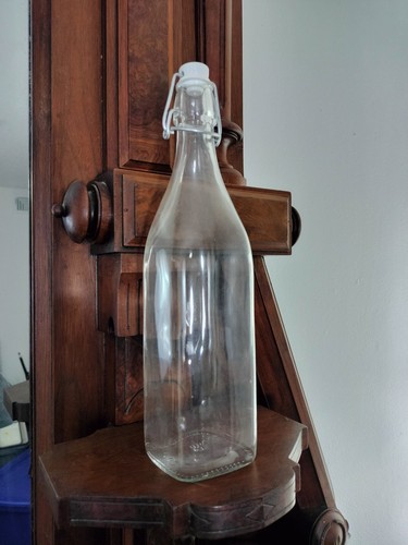 Clear glass inch bottle - clear,
