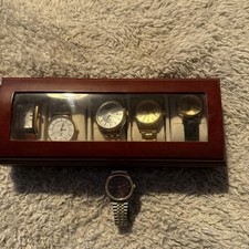 Assorted Men’s Watch box Lot + case  Spares Or Repairs