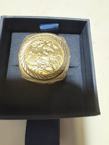 22ct half sovereign coin - coin, ring