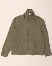 MURPHY & NYE Mens Bomber Jacket UK 44 2XL Khaki Cotton AE02