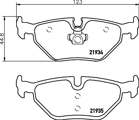 Rear brake pad set - brake, disc