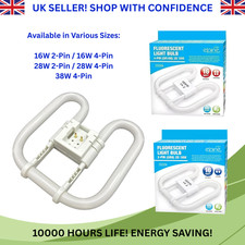 2-PIN 4-PIN 16W 28W 38W 3500K Fluorescent Light Bulb Bathroom Toilets 2D GR10