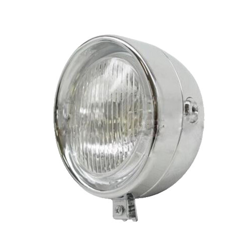 Headlight round 130 chrome - round,