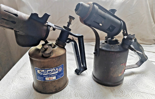 Vintage brass blow torch - brass,