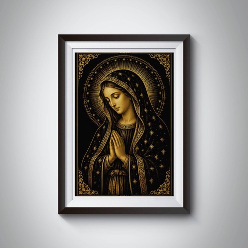 Virgin mary wall art - art, print